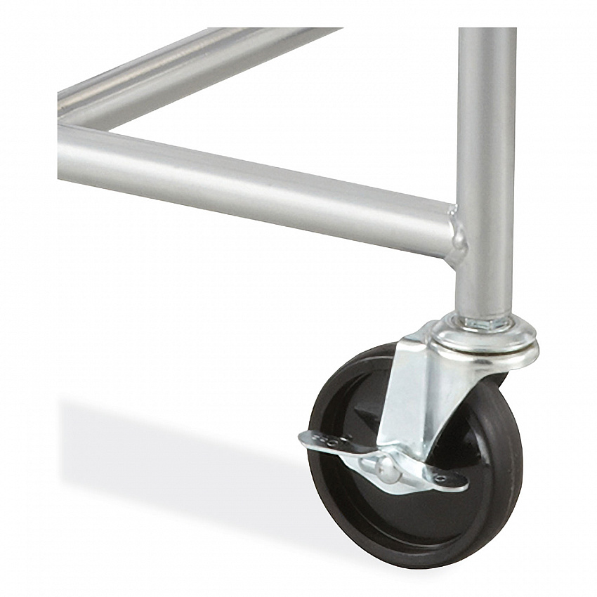 Sled Base Stack Chair Cart, Metal, 500 lb Capacity, 23.5" x 27.5" x 17", Silver (4190SL)