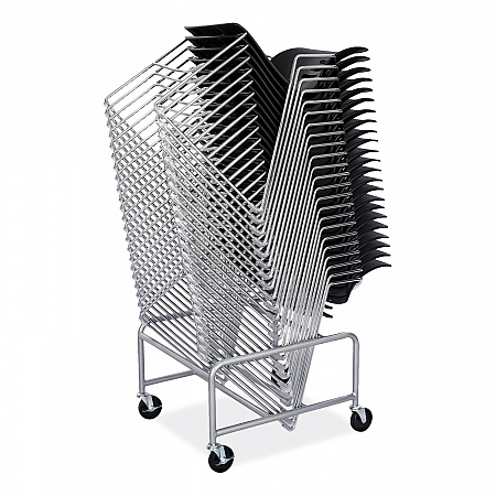 Sled Base Stack Chair Cart, Metal, 500 lb Capacity, 23.5