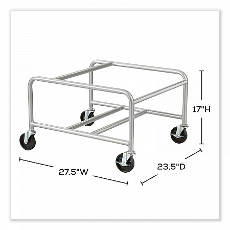 Sled Base Stack Chair Cart, Metal, 500 lb Capacity, 23.5