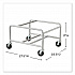 Sled Base Stack Chair Cart, Metal, 500 lb Capacity, 23.5