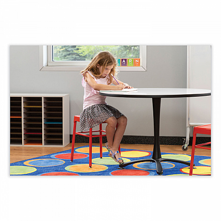 Steel GuestBistro Stool, Backless, Supports Up to 250 lb, 18