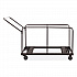 Folding Table Dolly For Round and Rectangular Tables, 660 lb Capacity, 31.25 x 27.75 x 47.5, Brown (DYMU)