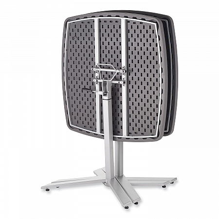 Cafe Time Adjustable-Height Table, Square, 36w x 36d x 30 to 42h, Charcoal Slate (CTT3042)