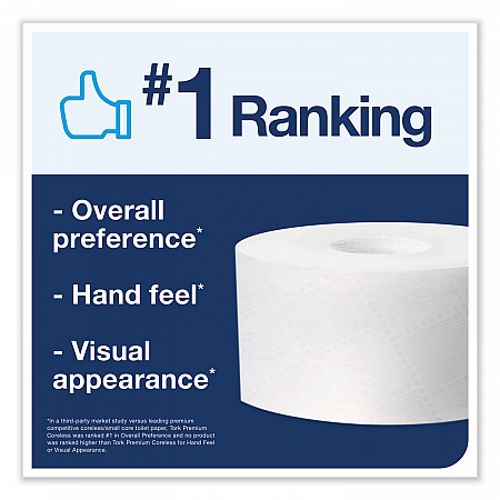 Coreless High Capacity Bath Tissue, 2-Ply, White, 750 Sheets/Roll, 12 Rolls/Carton (472885)