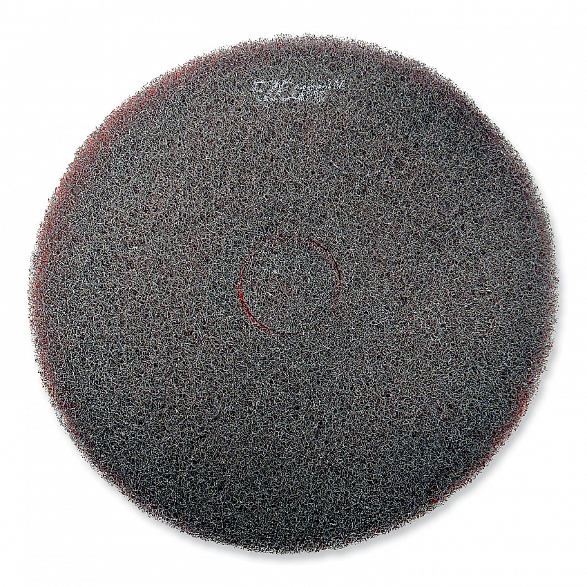 EZ CARE Heavy Duty Scrub Pad, 20" Diameter, Red/Gray, 5/Carton (311181)