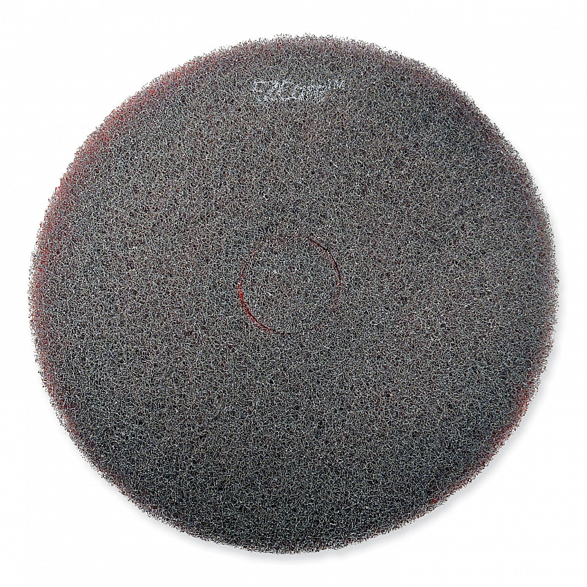 EZ CARE Heavy Duty Scrub Pad, 13" Diameter, Red/Gray, 5/Carton (311174)