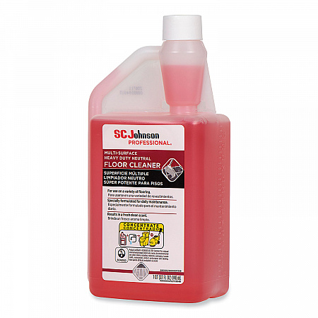 Heavy Duty Neutral Floor Cleaner, Fresh Scent, 32 oz Squeeze and Pour Bottle, 6/Carton (680081)