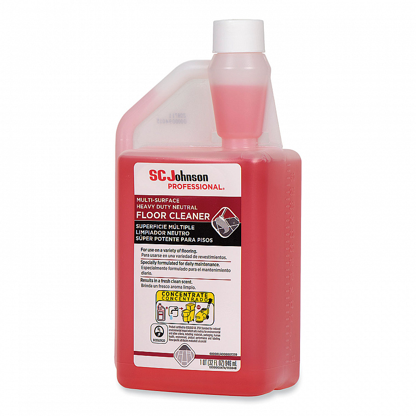 Heavy Duty Neutral Floor Cleaner, Fresh Scent, 32 oz Squeeze and Pour Bottle, 6/Carton (680081)