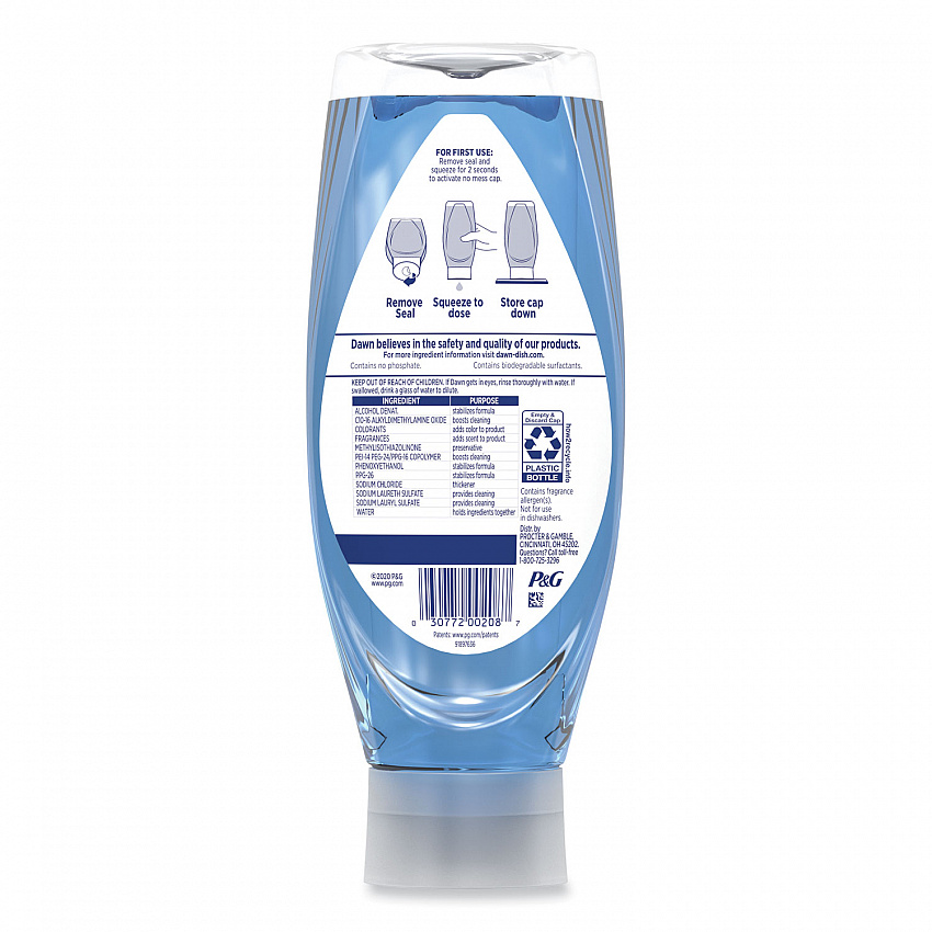 Ultra Liquid Dish Detergent, Dawn Original Scent, 22 oz E-Z Squeeze Bottle (00208)