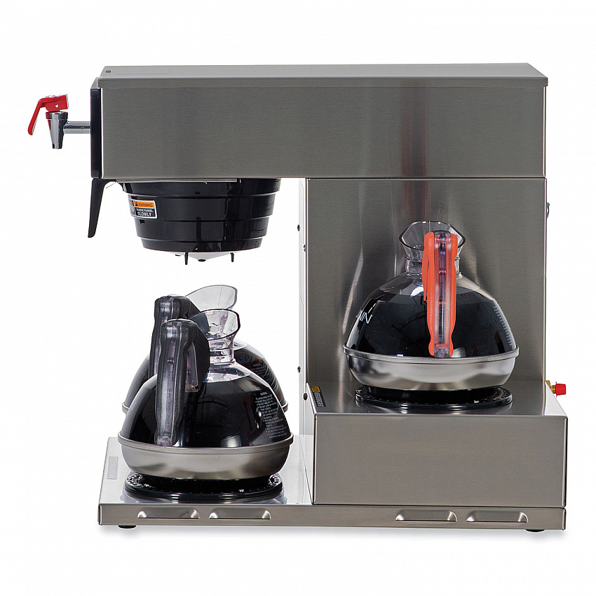Axiom 15-3 12-Cup Low Profile Automatic Coffee Brewer, Gray/Stainless Steel (387000002)