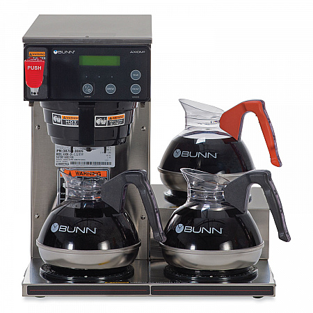 Axiom 15-3 12-Cup Low Profile Automatic Coffee Brewer, Gray/Stainless Steel (387000002)