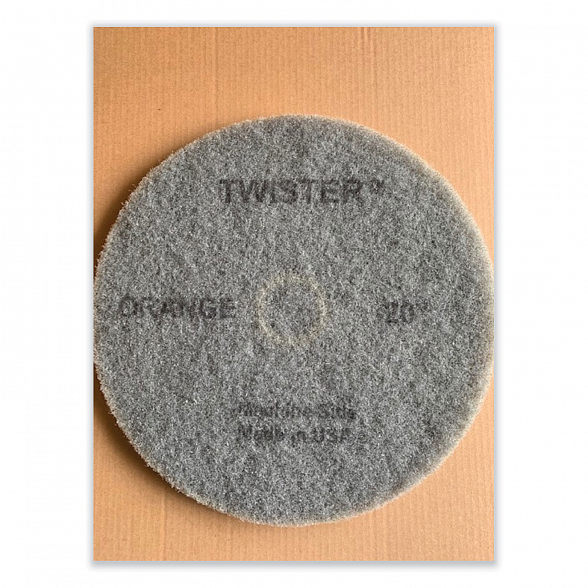 Twister Floor Pad, 20" Diameter, Orange, 2/Carton (DD1229595)