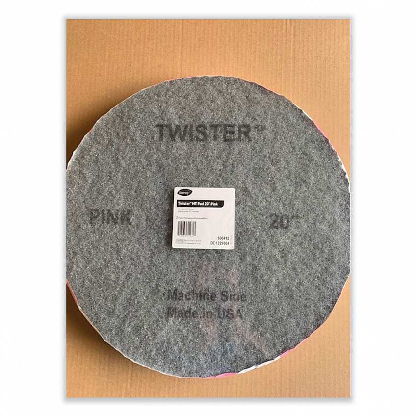 Twister Floor Pad, 20" Diameter, Pink, 2/Carton (DD1229604)