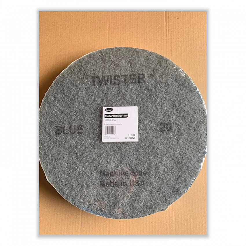 Twister Floor Pad, 20" Diameter, Blue, 2/Carton (DD1229528)