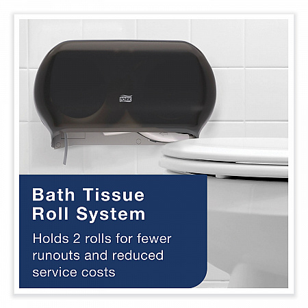 Twin Standard Roll Bath Tissue Dispenser, 12.75 x 5.57 x 8.25, Smoke (59TR)