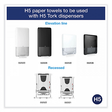 PeakServe Continuous Hand Towel, 1-Ply, 7.91 x 8.85, White, 410 Wipes/Pack, 12 Packs/Carton (105065)