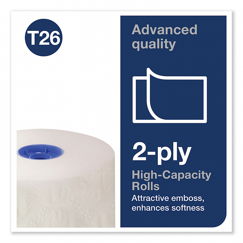 Advanced High Capacity Bath Tissue, Septic Safe, 2-Ply, White, 1,000 Sheets/Roll, 36 Rolls/Carton (110292A)