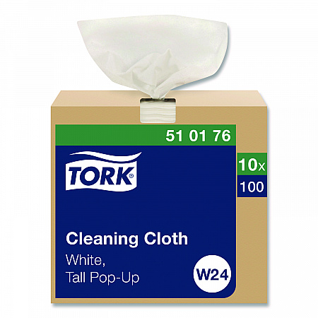 Cleaning Cloth, 8.46 x 16.13, White, 100 Wipes/Box, 10 Boxes/Carton (510176)