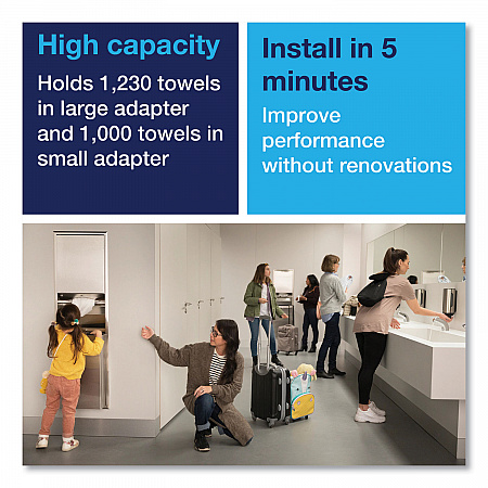 PeakServe Continuous Recessed Cabinet Hand Towel Adapter, 14.37 x 4.29 x 20.35, White (552522)