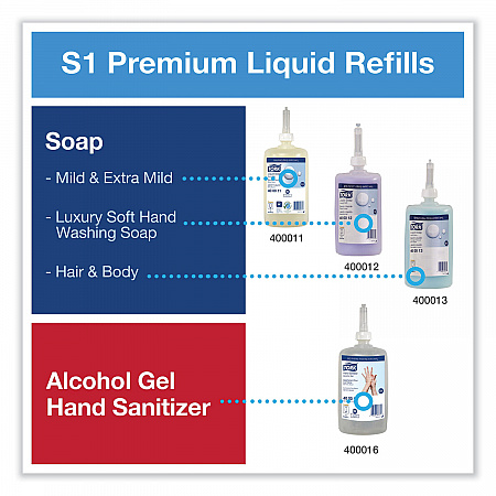 Elevation Liquid Skincare Dispenser, 1 L Bottle; 33 oz Bottle, 4.4 x 4.5 x 11.5, White (570020A)