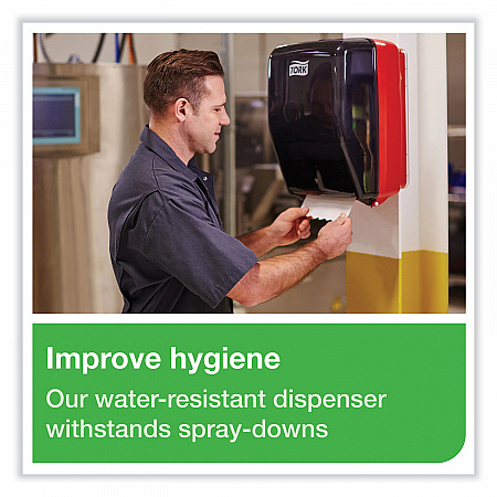 Washstation Dispenser, 12.56 x 10.57 x 18.09, Red/Smoke (651228)