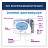 Small Bracket Wiper Dispenser, 8.42 x 4.22 x 5.74, White (655300)