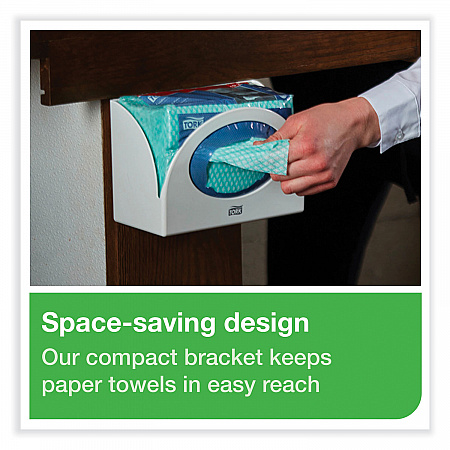 Small Bracket Wiper Dispenser, 8.42 x 4.22 x 5.74, White (655300)