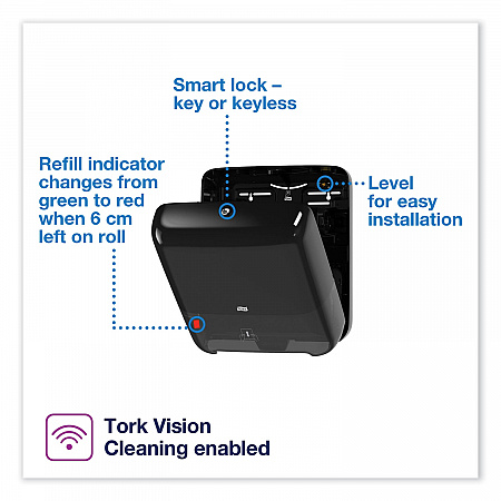 Elevation Matic Hand Towel Roll Dispenser, 13.2 x 8.1 x 14.65, Black (5510282)