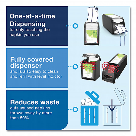 Xpressnap Fit Napkin Dispenser, Tabletop, 4.4 x 5.6 x 6.7, Black (7232000)