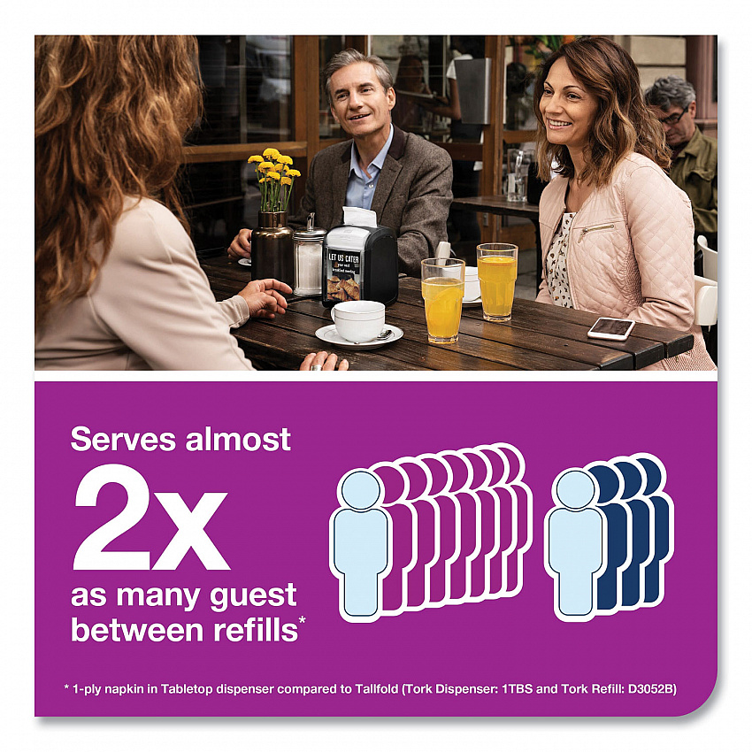 Xpressnap Fit Interfold Dispenser Napkins, 2-Ply, 6.5 x 8.39, White, 120/Pack, 36 Packs/Carton (DX800)