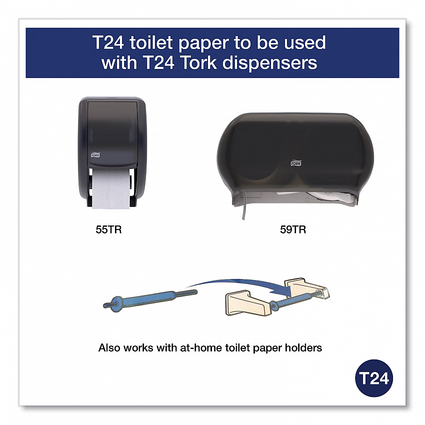 Universal Bath Tissue, Septic Safe, 2-Ply, White, 500 Sheets/Roll, 96 Rolls/Carton (TM1616S)