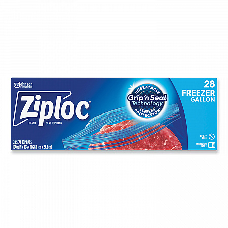 Zipper Freezer Bags, 1 gal, 9.6