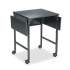 Safco Mobile Machine Stand w/Drop Leaves, Two-Shelf, 36w x 18d x 26.75h, Black (1876BL)