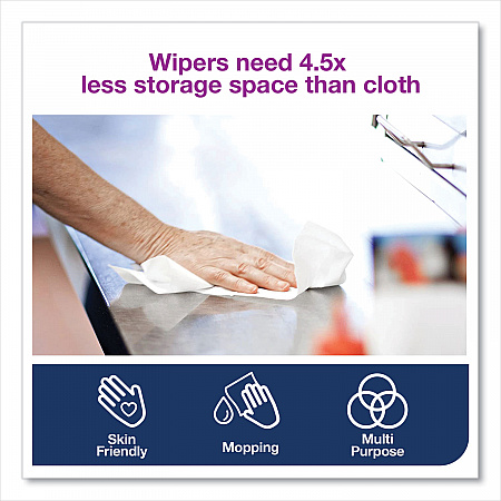 Paper Wiper Plus, 9.8 x 15.2, White, 300/Roll, 2 Rolls/Carton (192128)