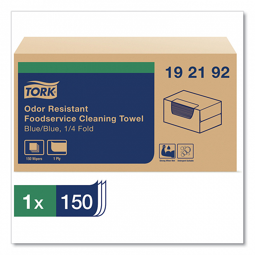 Foodservice Cloth, 13 x 24, Blue, 150/Carton (192192)