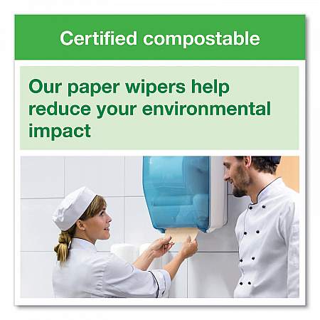 Basic Paper Wiper Roll Towel, 1-Ply, 7.68