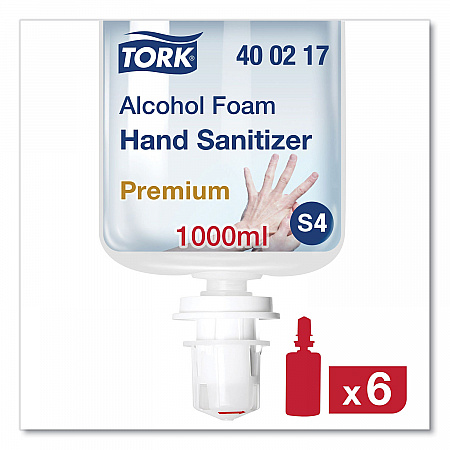 Premium Alcohol Foam Hand Sanitizer, 1 L Bottle, Unscented, 6/Carton (400217)