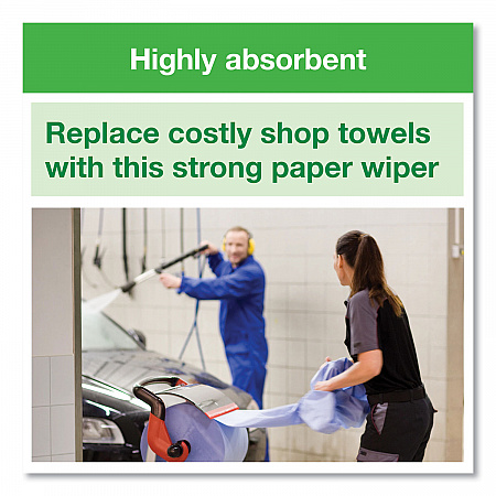 Heavy-Duty Paper Wiper, 1-Ply, 11.1