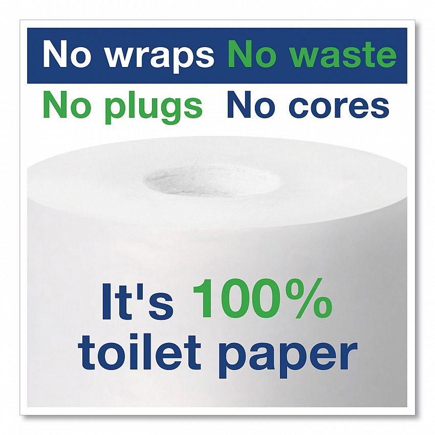 Advanced High Capacity Bath Tissue, Coreless, Septic Safe, 2-Ply, White, 1,000 Sheets/Roll, 36 Rolls/Carton (472880)