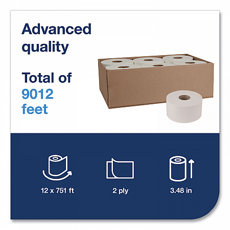 Advanced Jumbo Bath Tissue, Septic Safe, 2-Ply, 3.48