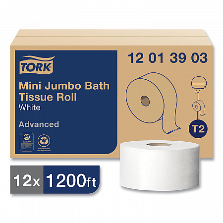 Advanced Jumbo Bath Tissue, Septic Safe, 1-Ply, 3.48