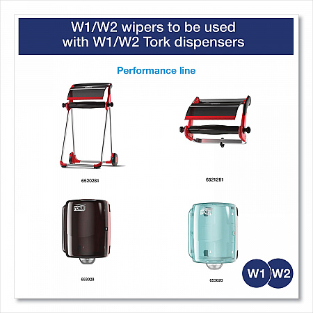 Industrial Paper Wiper, 4-Ply, 11 x 15.75, Unscented, Blue, 375 Wipes/Roll, 2 Rolls/Carton (13244101)