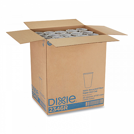 EcoSmart Recycled Hot/Cold Cups, 16 oz, Paper, Kraft/Green, 1,000/Carton (2346R)