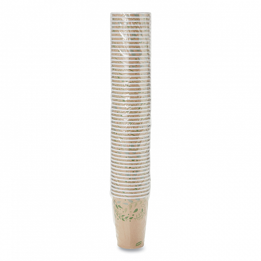 EcoSmart Recycled Hot/Cold Cups, 16 oz, Paper, Kraft/Green, 1,000/Carton (2346R)