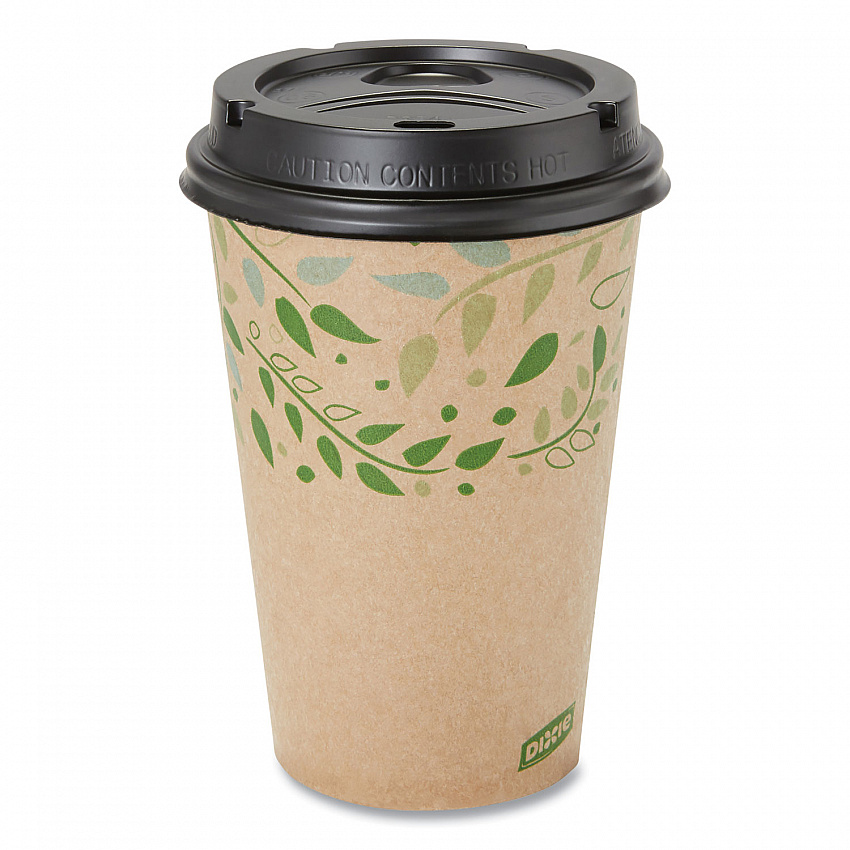 EcoSmart Recycled Hot/Cold Cups, 16 oz, Paper, Kraft/Green, 1,000/Carton (2346R)