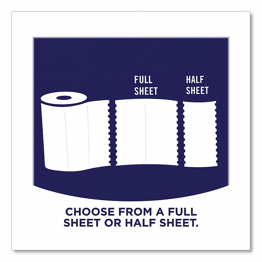 Pick-A-Size Perforated Kitchen Double Roll Towels with Thirst Pockets, 2-Ply, 11 x 6, White, 110 Sheets/Roll, 24 Rolls/Pack (2226450)