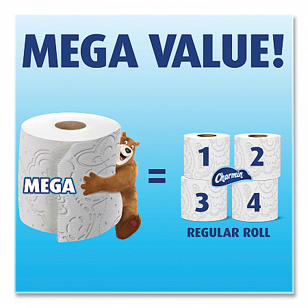 Ultra Soft Bathroom Tissue, Mega Roll, Septic Safe, 2-Ply, White, 244 Sheets/Roll, 30 Rolls/Pack (01537)