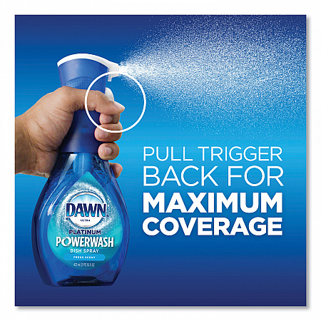 Platinum Powerwash Dish Spray Refill, Fresh Scent, 16 oz Refill Bottle (52366)