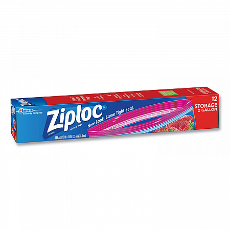 Double Zipper Storage Bags, 2 Gallon, 13