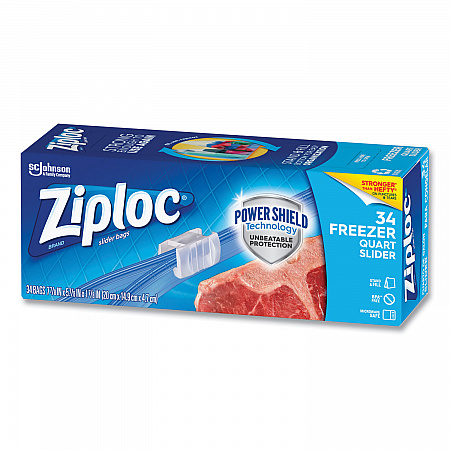 Slider Freezer Bags, 32 oz, 5.88